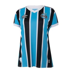 Camisa Umbro Grêmio 2023 I Sem Número Torcedora Tricolor Feminina