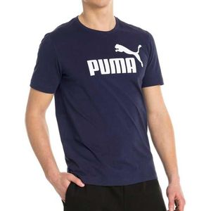 Camiseta Puma Essentials Logo Azul Masculina
