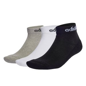 Kit Meia Adidas Linear Ankle Cushioned 3 Pares Colorido