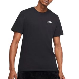 Camiseta Nike Sportswear Club Preta e Branca Masculina