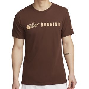 Camiseta Nike Dri-FIT Running Marrom Masculina