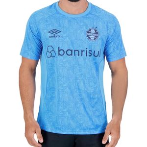 Camisa Umbro Grêmio Treino 2024 Azul Celeste Masculina