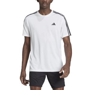 Camiseta Branca Treino Adidas Train Essentials III Stripes Masculina