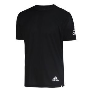 Camiseta Adidas Run It Preto e Branco Masculino