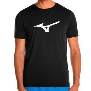 Camiseta Preta e Branco Mizuno Run Spark Masculina