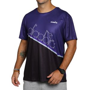 Camiseta Azul Marinho e Preto Active Diadora Masculina