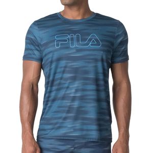 Camiseta Fila Sport Print Azul Estampado Masculina